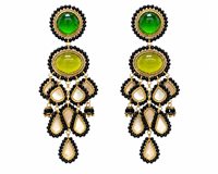 Orecchini Donna in Argento Agata F217OR-ART63-NERO-VERDE